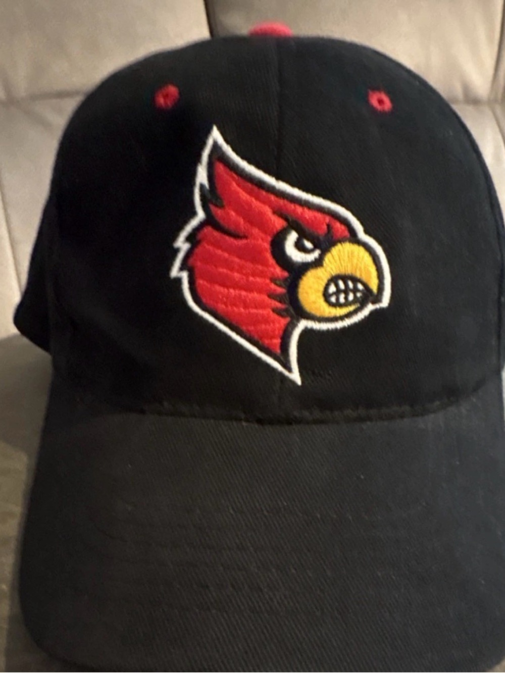HMI Headwear Louisville Cardinals Officially Licensed Black Red Hat